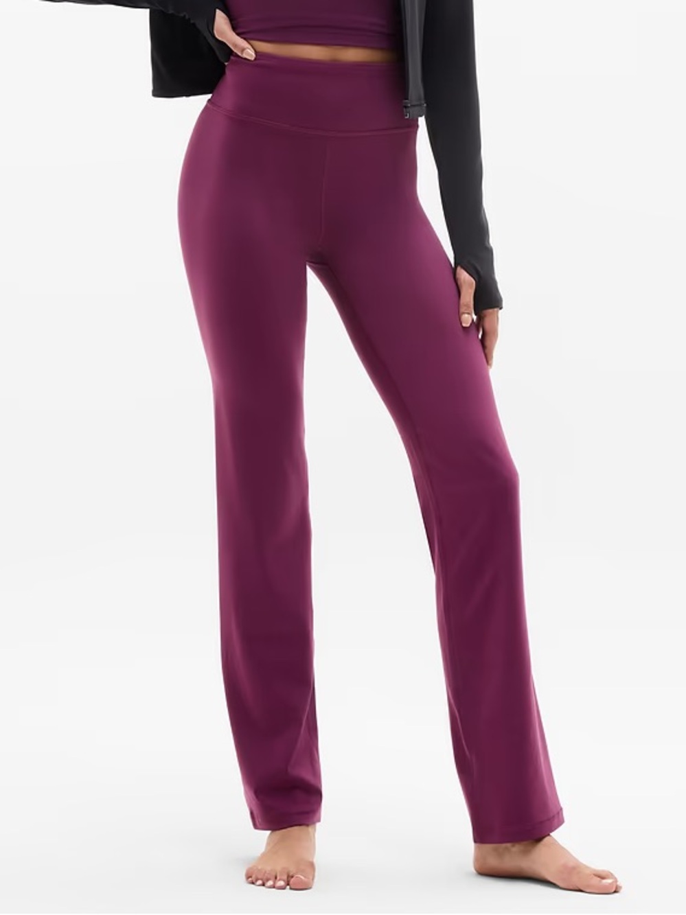 athleta elaton straight leg pants regular plum